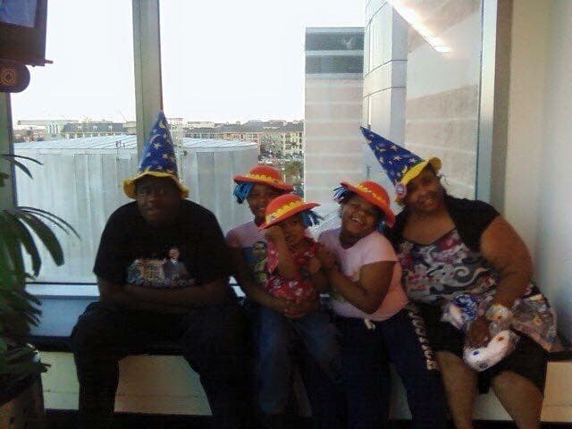 Shayna with family during her school years