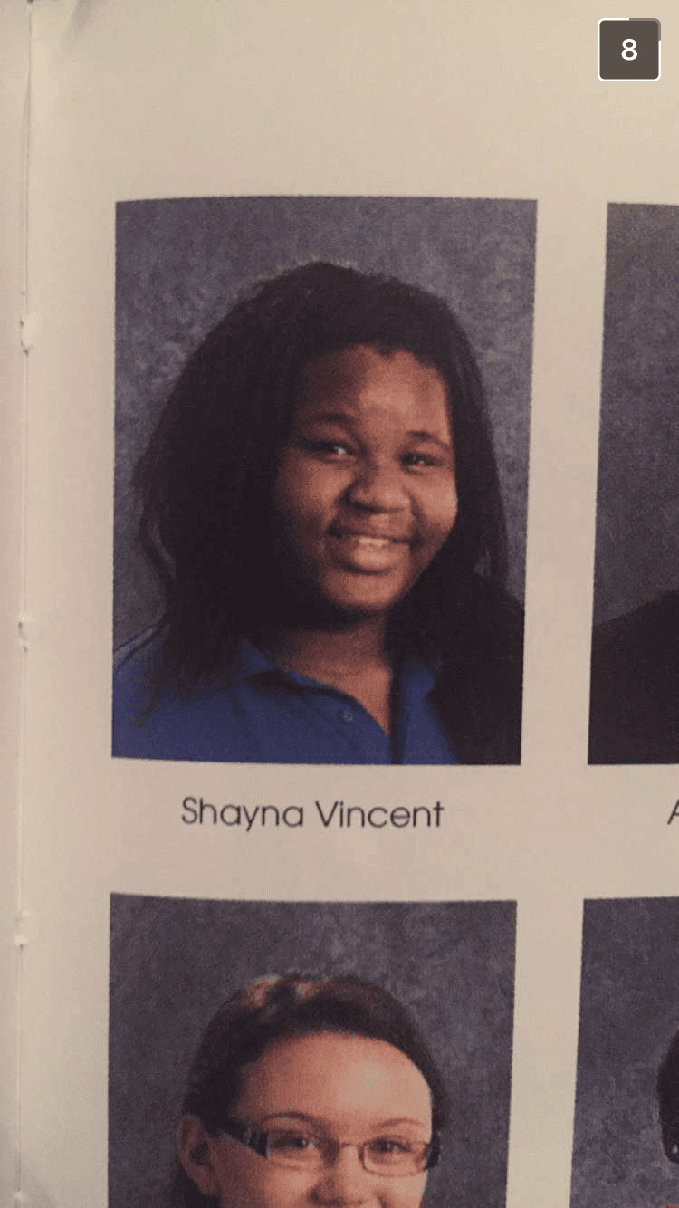 Shayna in high school